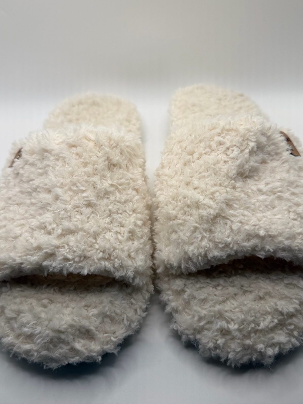 Cozy Fuzzy Cream Slide Slippers